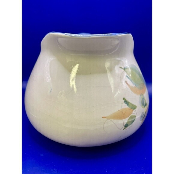 Vtg MCM Lava Glaze Pottery Planter Made in Italy Green Tan Orange  4-1/4" Tall - Picture 5 of 8